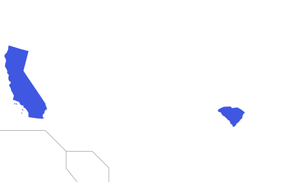 Ship a car from California To South Carolina